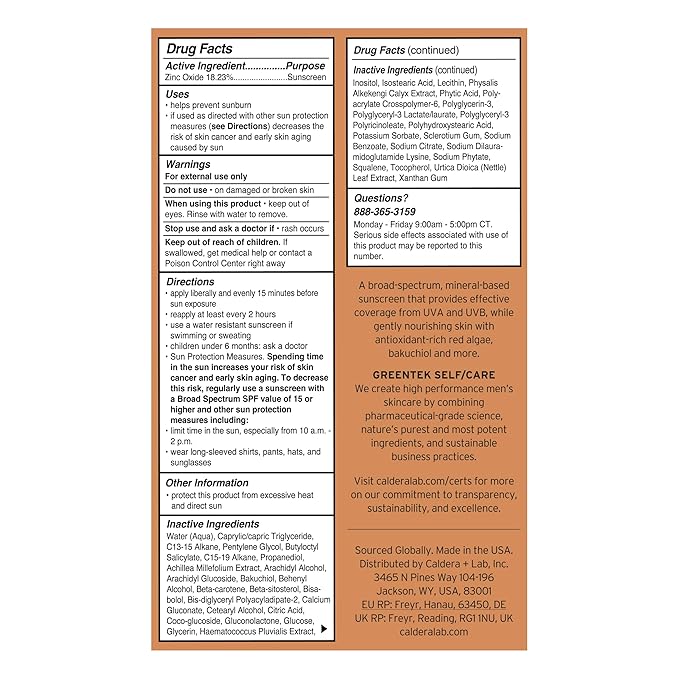 Caldera + Lab The Face SPF, No White Cast Mineral Sun Screen with SPF 30-FemmiqueWomen