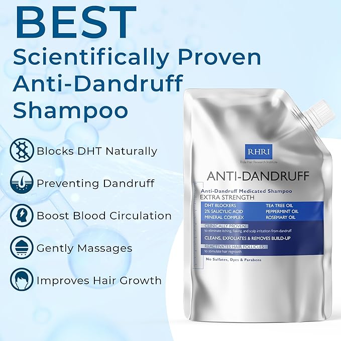 Anti Dandruff Shampoo Anti Fungal Dandruff Mens Shampoo | Medicated, Clarifying, Psoriasis & Biotin w/Salicylic Acid | For Dry, Itchy, Flaky, Irritated Scalp & Hair-FemmiqueWomen