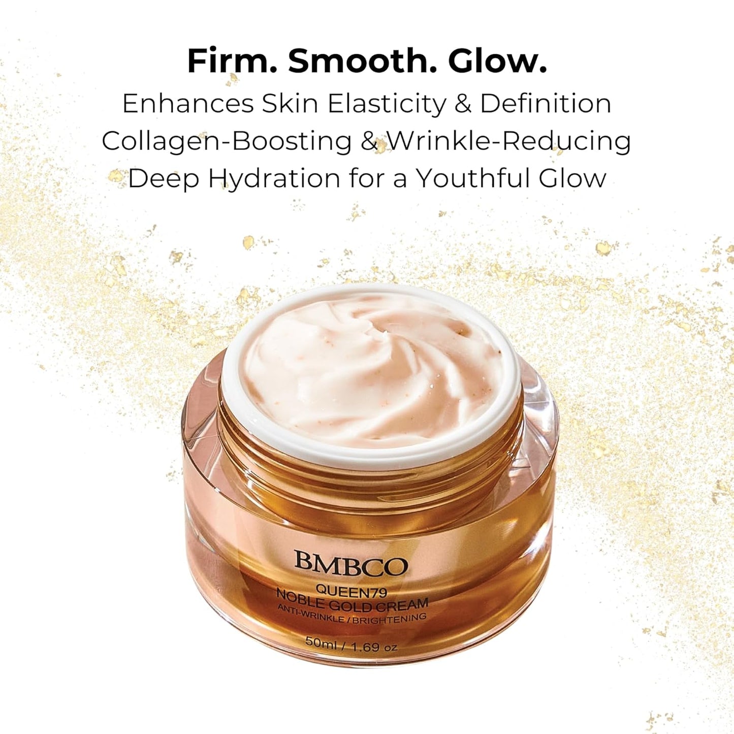 BMBCO 24K Gold Firming Cream – Anti-Aging Moisturizer with Collagen & Hyaluronic Acid | Wrinkle Repair for Face, Neck & Eyes | Korean Skincare – 50ml / 1.69 fl oz-FemmiqueWomen