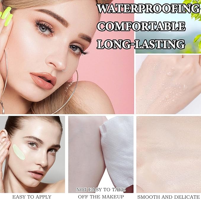 1 Pcs One Step Color Corrector,Natural Isolation Cream,Face Primer Makeup Tricolor Moisturizer,Oil Control & Moisturizing Skin Tone Correcting Primer Concealer Foundation Set B-FemmiqueWomen