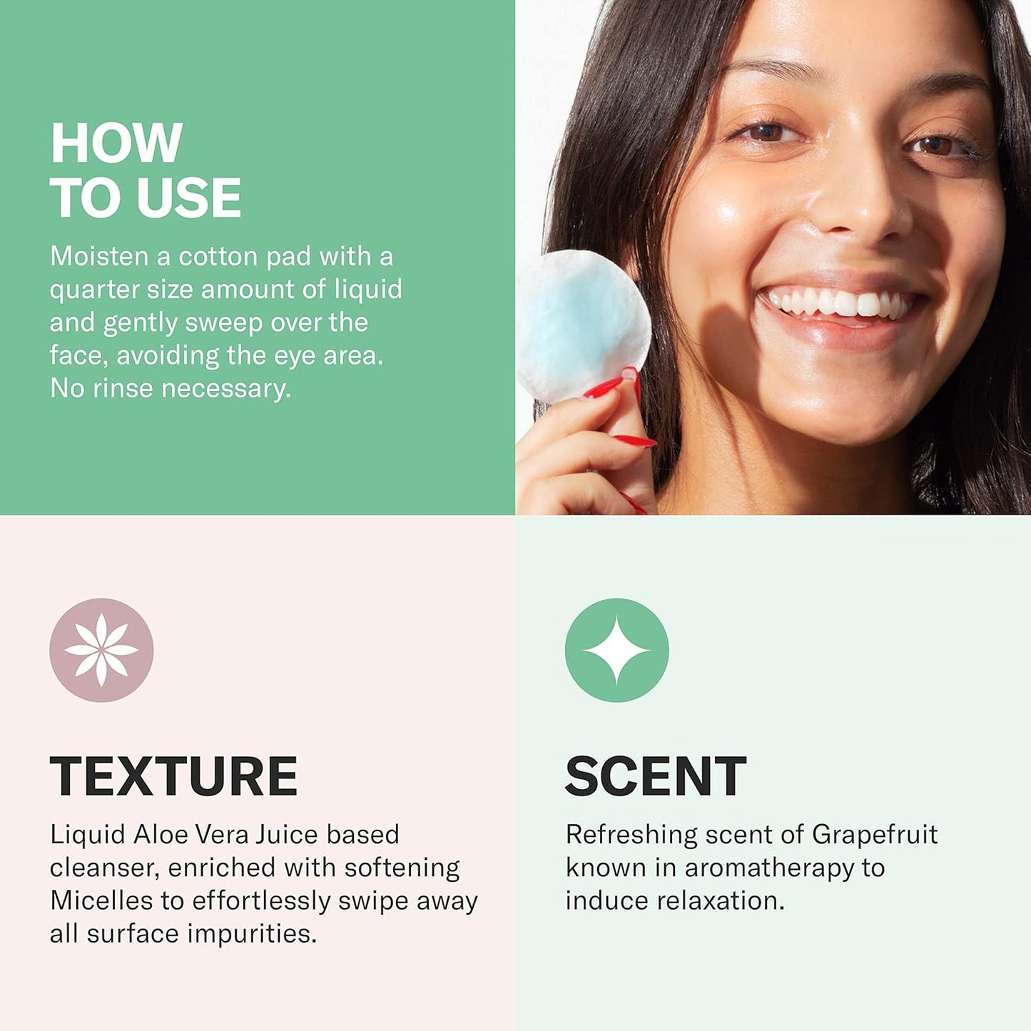 ODACITE Odacité Facial Cleanser with Foam - Blue Aura Cleansing Water Facial Wash with Neem, Holy Basil & Turmeric - No-Rinse Micellar Water Removes Pollution, Impurities & Makeup, 4.0 fl. Oz-FemmiqueWomen