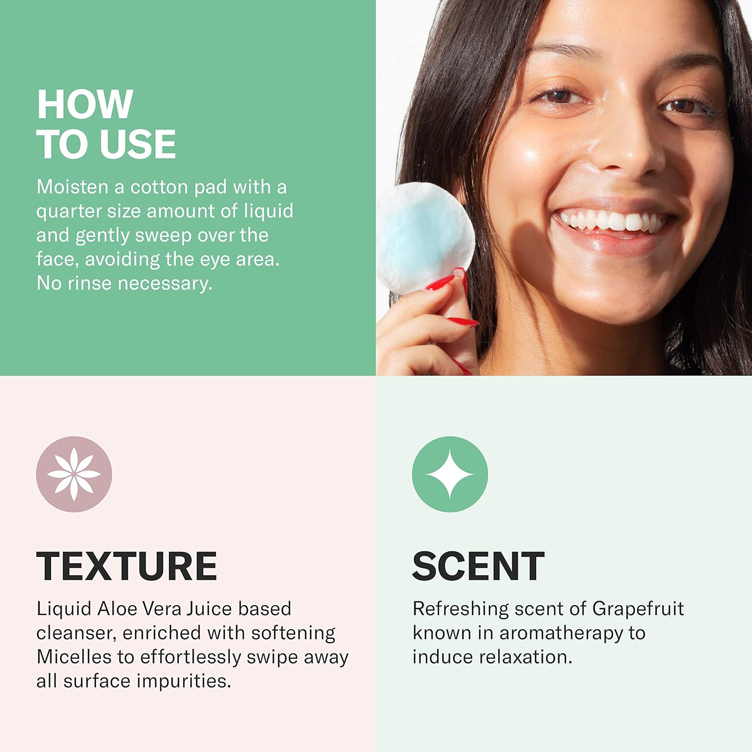 ODACITE Odacité Facial Cleanser with Foam - Blue Aura Cleansing Water Facial Wash with Neem, Holy Basil & Turmeric - No-Rinse Micellar Water Removes Pollution, Impurities & Makeup, 4.0 fl. Oz-FemmiqueWomen