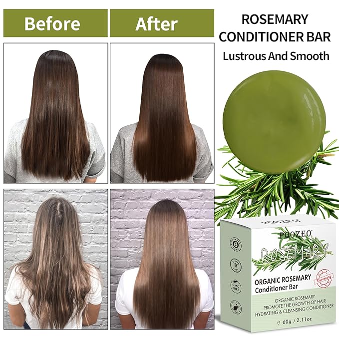 2 Pack Rosemary Shampoo Conditoner Bar Set,Thinning Hair-Volume Shampoo & Conditioner Bar for Men and Women,Hair Thickening & Regrowth Treatment,Hair Growth Soap for Anti-Hair Loss-FemmiqueWomen