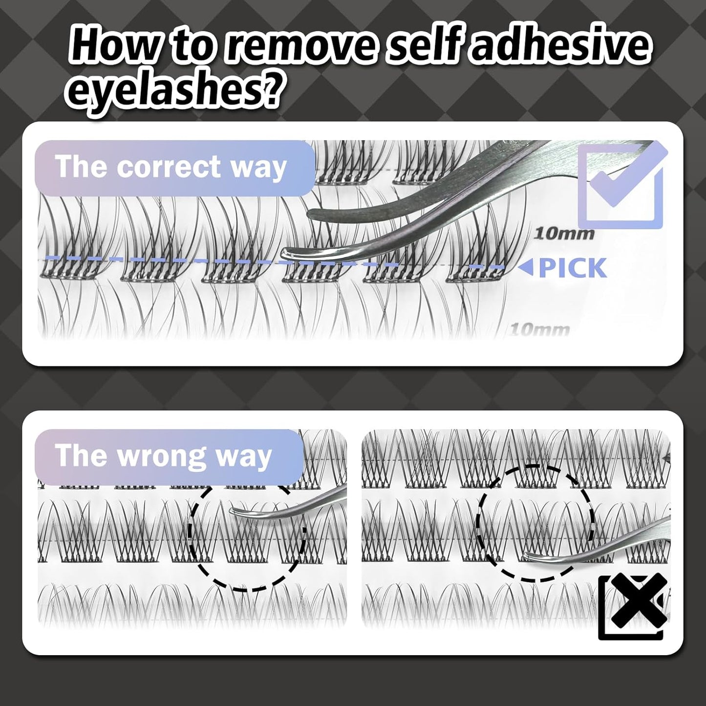 Self Adhesive Eyelashes, 156 Pcs Self Adhesive Eyelash Clusters, No Glue Needed, Invisible Strip Tape - Longer Lasting, No Sticky Residue Pre Glued Eyelashes (Natural-Mixed)…-FemmiqueWomen