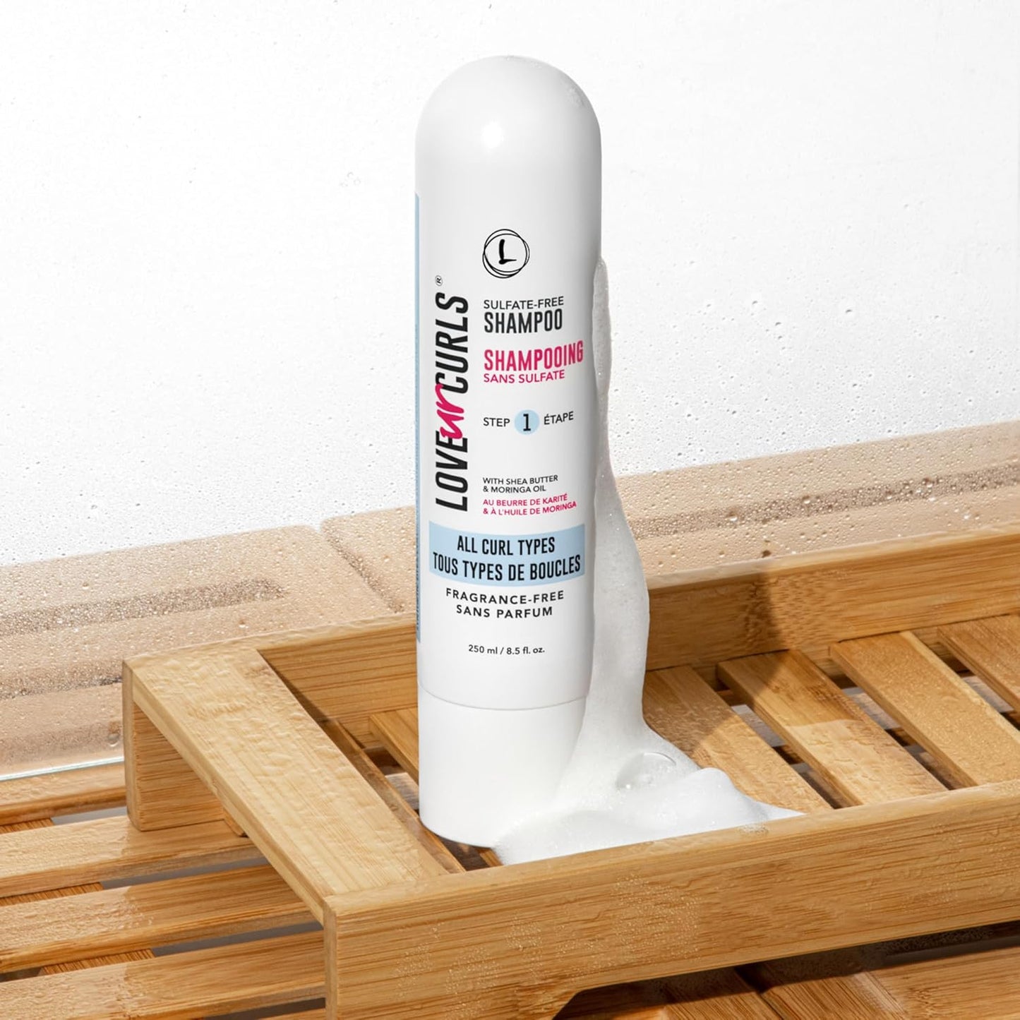 Love Ur Curls - Fragrance Free Shampoo, Moisturizing and Scalp Cleanse for Curly, Wavy, or Kinky Coily Hair, Vegan and Silicone Free, 250mL-FemmiqueWomen