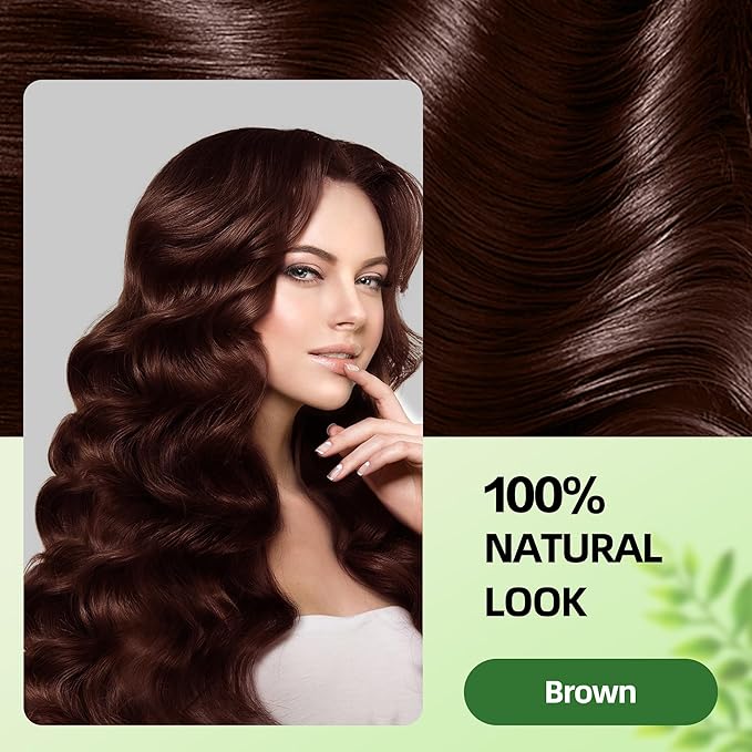 Hair Dye Shampoo 3 in 1 for Gray Hair Coverage, Argan nut Natural Shampoo Hair Dye for Women & Men/Ammonia-Free 500ml(Brown)-FemmiqueWomen