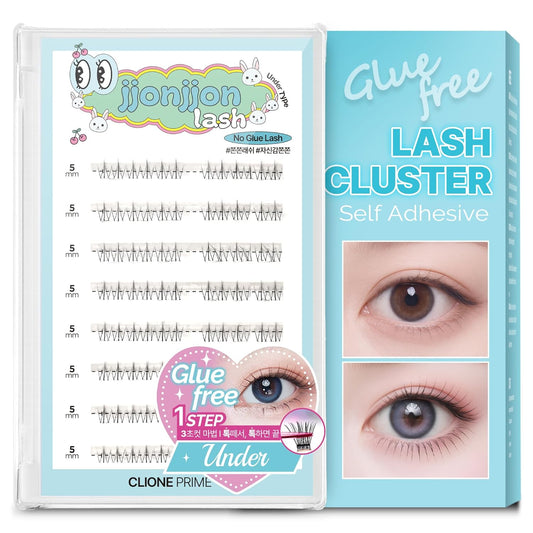 Korean Self Adhesive Lash Clusters Under No Glue Press On Pre Bond Lash Clusters Fluffy Self Adhesive False Eyelashes No Glue Needed Reusable Wispy Eyelash Extensions-FemmiqueWomen