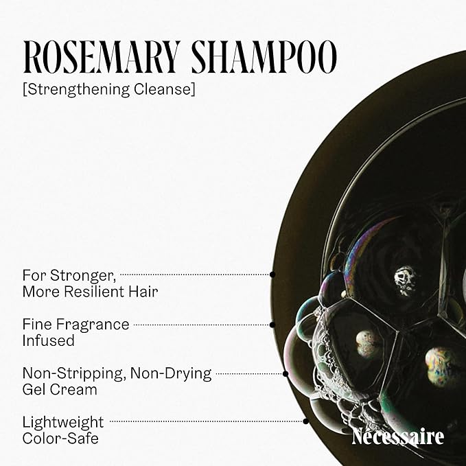Nécessaire Rosemary Shampoo With Pump | Multi-Protien Strengthening Conditioner For Thinning Hair. For Women + Men. Good For All Hair Types/Textures. Color-Safe. 500 ml / 16.9 oz-FemmiqueWomen