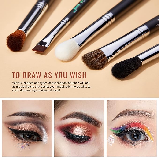 Jessup Makeup Brushes Set Professional 27 pcs Brush Makeup Premium Synthetic Foundation Contour Powder Blush Highlighter Eyeshadow Concealer Brow Face Make Up Brushes Tools Black/Silver T133-FemmiqueWomen