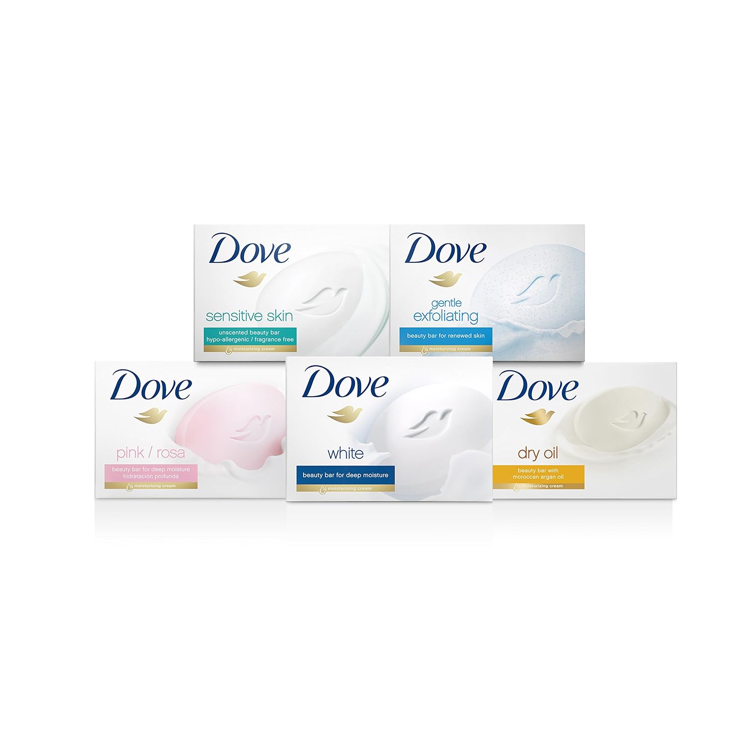 Dove Beauty Bar, Sensitive Skin 4 oz, 14 Bar-FemmiqueWomen