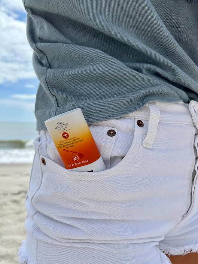 SPF 50 Mineral Sunscreen Stick with Rose Hips Oil, Cruelty Free and Reef Safe, Vegan Blend for Face and Body, Made in USA-FemmiqueWomen