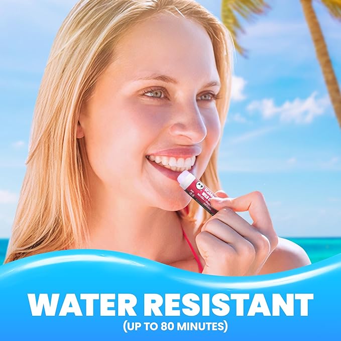 Rubber Ducky | Lip Sunscreen, Lip Balm with SPF 44, Water Resistant Sunscreen Lip Balm | Vegan, Untinted, Cherry Flavor, with Vitamin E | All Season - Broad Spectrum Sunscreen for Lips-FemmiqueWomen