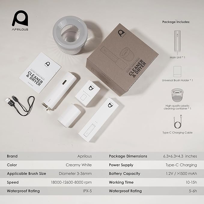 Electric Makeup Brush Cleaner & Dryer Machine, Upgraded Patented Universal Collar Fits 99% of Brush Shapes, Deep Clean & Quick Dry, Rechargeable & Portable for Travel & Home Use, Gift-FemmiqueWomen