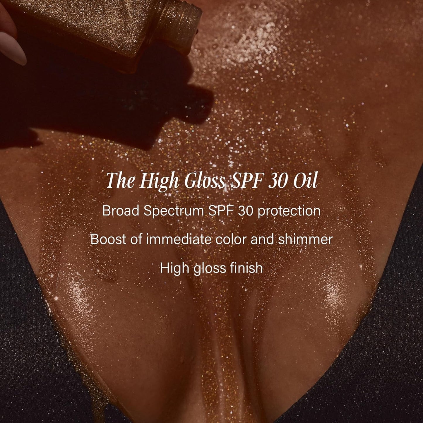 + Lux Unfiltered N°30 Shimmer Body Oil with SPF 30 - Hydrating & Nourishing High Gloss Tanning Oil, Instant Bronze Shimmer Sunscreen - Oxybenzone Free - Broad Spectrum Sunscreen SPF 30-FemmiqueWomen