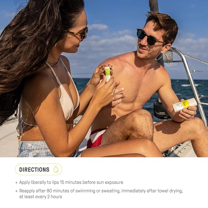 Raw Elements Organic Outdoor Sunscreen Lip Balm Rescue - SPF 30, UVA-UVB Protection, Reef-Safe, Non-Nano Zinc, Water Resistant, 0.15 oz (Pack of 1)-FemmiqueWomen