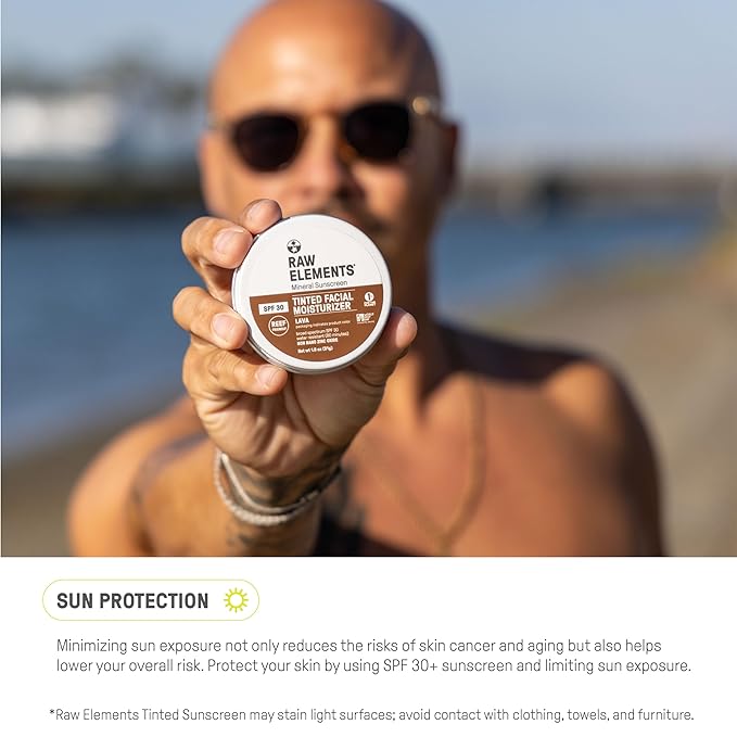 Raw Element Ultra-Moisturizing Tinted Face Cream, Non Toxic Mineral Face Sunscreen, Daily Tinted Moisturizer, Non-Nano Zinc Oxide, Reef Friendly, All Ages, SPF 30, 1.8 oz, Pearly Sand, Pack of 1-FemmiqueWomen