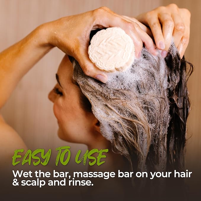 Viori Tea Tree Mint Essential Oil Shampoo Bar Made with Rice Water - Handcrafted All Natural Shampoo Bars - Sulfate Free-FemmiqueWomen