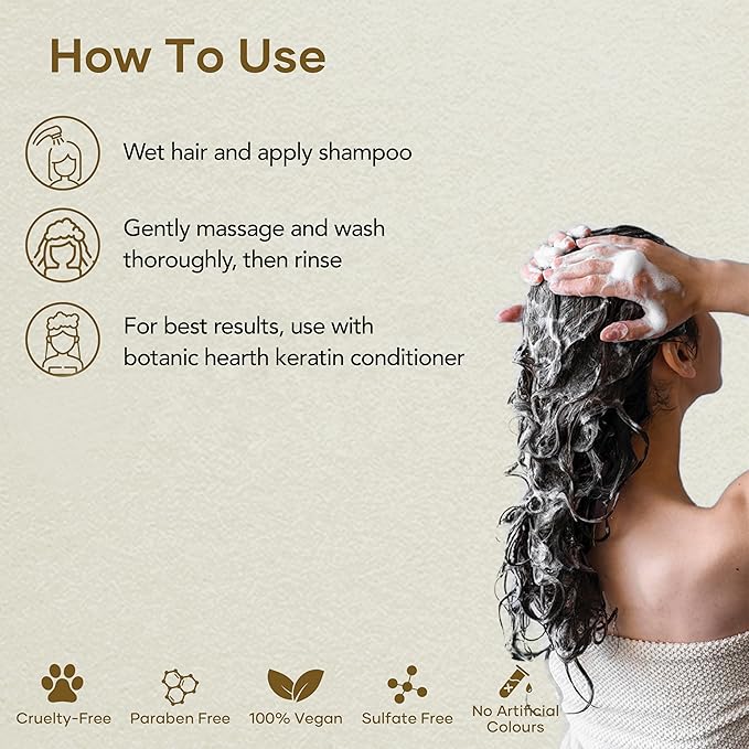 Botanic Hearth Keratin Shampoo | With Argan Oil, Collagen & Biotin | Best For Dry Damaged, Fizzy & Color Treated Hair | Hair Thickening & Sulfate Free | 16 Fl Oz (Pack Of 1)-FemmiqueWomen