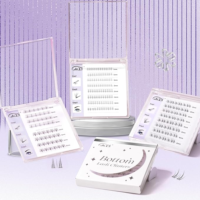 GAQQI Bottom Lash Clusters Natural Bottom Lashes Clear Band, DIY Lash Extensions Lower Lashes, Soft & Comfortable Thin Band Bottom Eyelashes Wispy Daily Style 5mm+6mm 48pcs(B10)-FemmiqueWomen