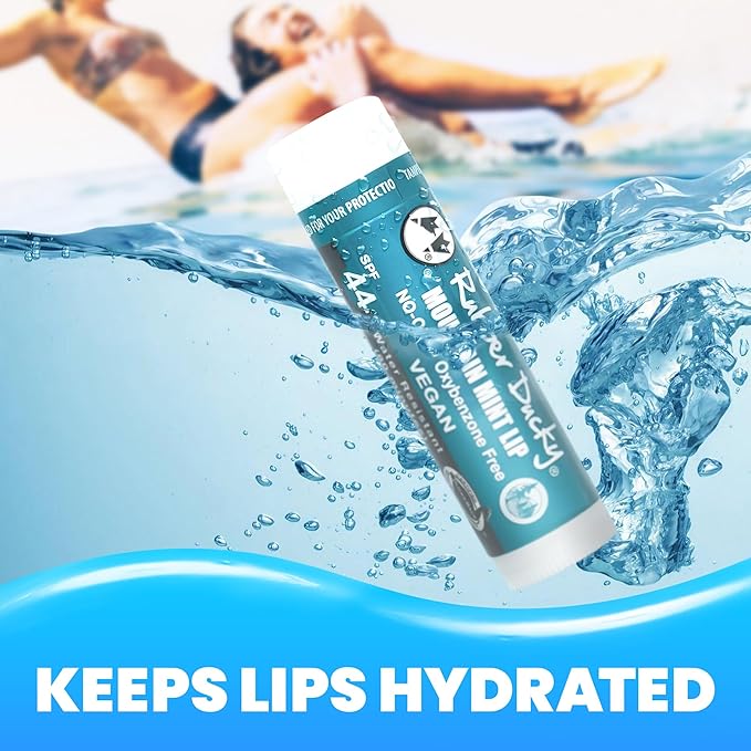 Rubber Ducky | Lip Sunscreen, Lip Balm with SPF 44, Waterproof Sunscreen Lip Balm | Vegan, Untinted, Mint Flavor, with Vitamin E | All Season - Broad Spectrum Sunscreen for Lips-FemmiqueWomen