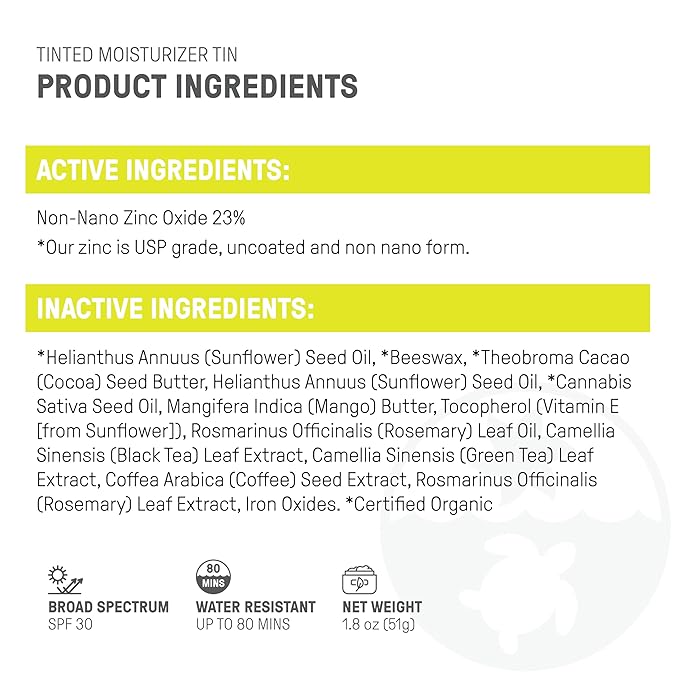 Raw Element Ultra-Moisturizing Tinted Face Cream, Non Toxic Mineral Face Sunscreen, Daily Tinted Moisturizer, Non-Nano Zinc Oxide, Reef Friendly, All Ages, SPF 30, 1.8 oz, Pearly Sand, Pack of 1-FemmiqueWomen