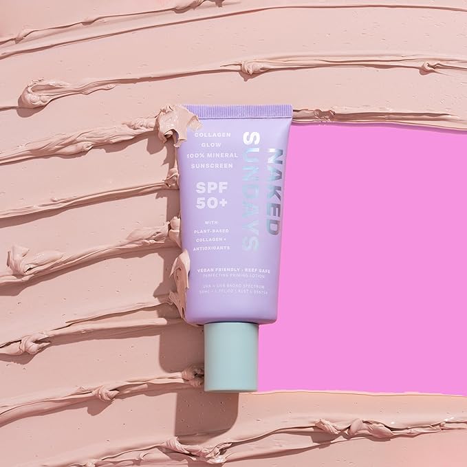 Naked Sundays SPF 50 Mineral Facial Sunscreen, Hydrating SPF with Zinc Oxide, Primer & Sheer Tint for Healthy Glow - 2 pack-FemmiqueWomen