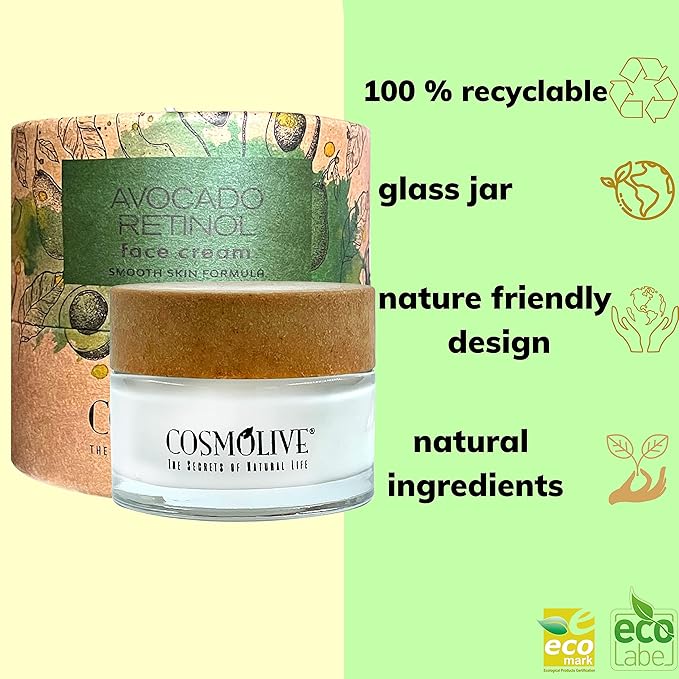 Retinol Cream for Face with Avocado Oil - Natural Moisturizer Face Cream, Smooth Skin Formula - 1.6 fl. Oz-FemmiqueWomen