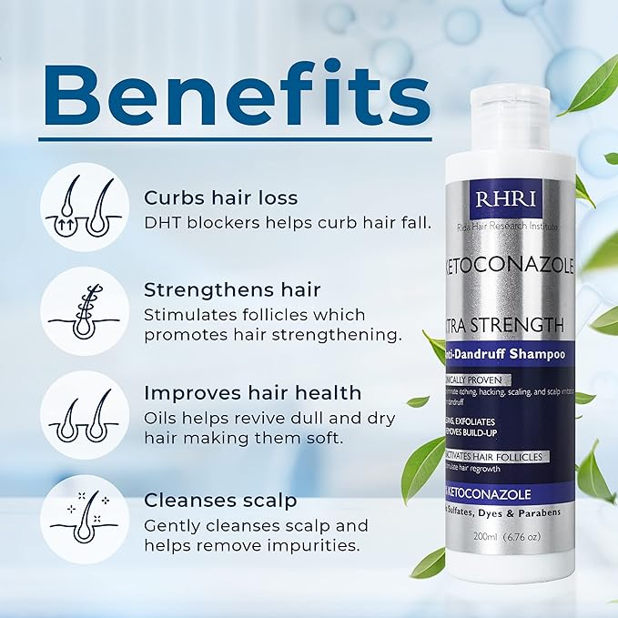 Anti Dandruff Shampoo for Men & Women | Extra Strength Medicated Shampoo with 2% Salicylic Acid and Tea Tree Oil for Itchy, Dry Scalp, Flakes and Build-Up | Sulfate Free 200ml-FemmiqueWomen