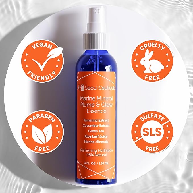 SeoulCeuticals Korean Skin Care Essence Toner - K Beauty Skincare Spray Mist For Face Contains Cucumber Extract and Marine Minerals + Organic Aloe - Get That Healthy Youthful Glow-FemmiqueWomen