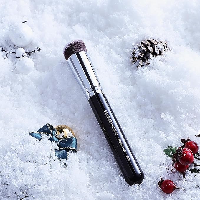 Flat Top Kabuki Foundation Brush, EIGSHOW Premium Makeup Brush for Liquid, Cream, and Powder - Blending, Buffing, Stippling, Flawless Application (F624)-FemmiqueWomen