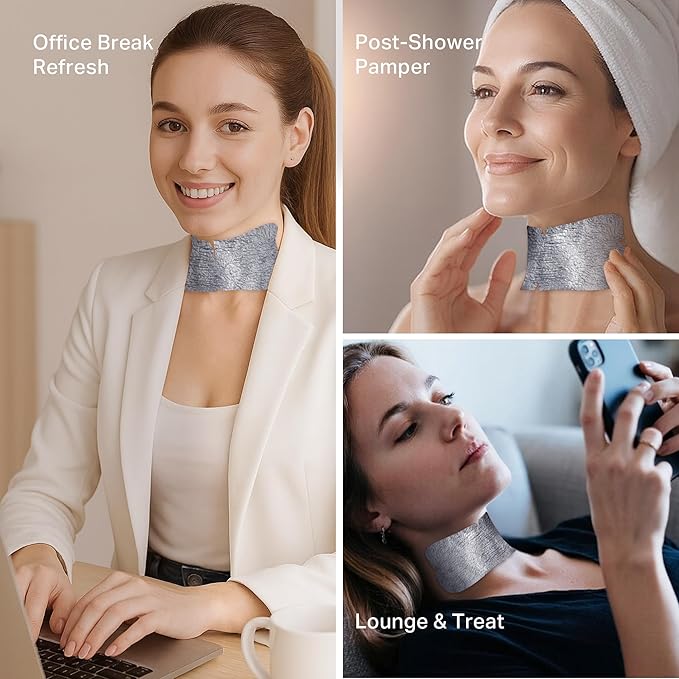 depology Tightening and Lifting Neck Wrinkle Patches with Cream, PDRN Deep Collagen Neck Mask, Firming Patch with PDRN、Collagen and Niacinamide Cream-FemmiqueWomen