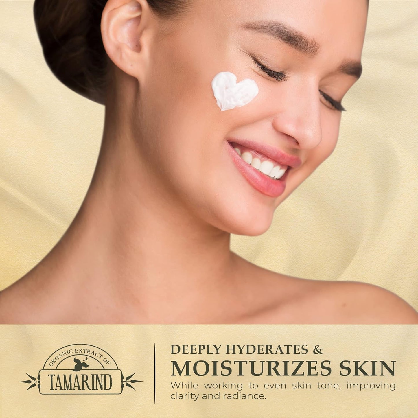 Organic Extract of Tamarind, Skin Brightening Cream - 1.7 fl oz / 50 ml - Dark Spot Cream for Hands, Knuckles, Body, Face, Underarm, Intimate Areas, with Glycering, for Men and Women-FemmiqueWomen