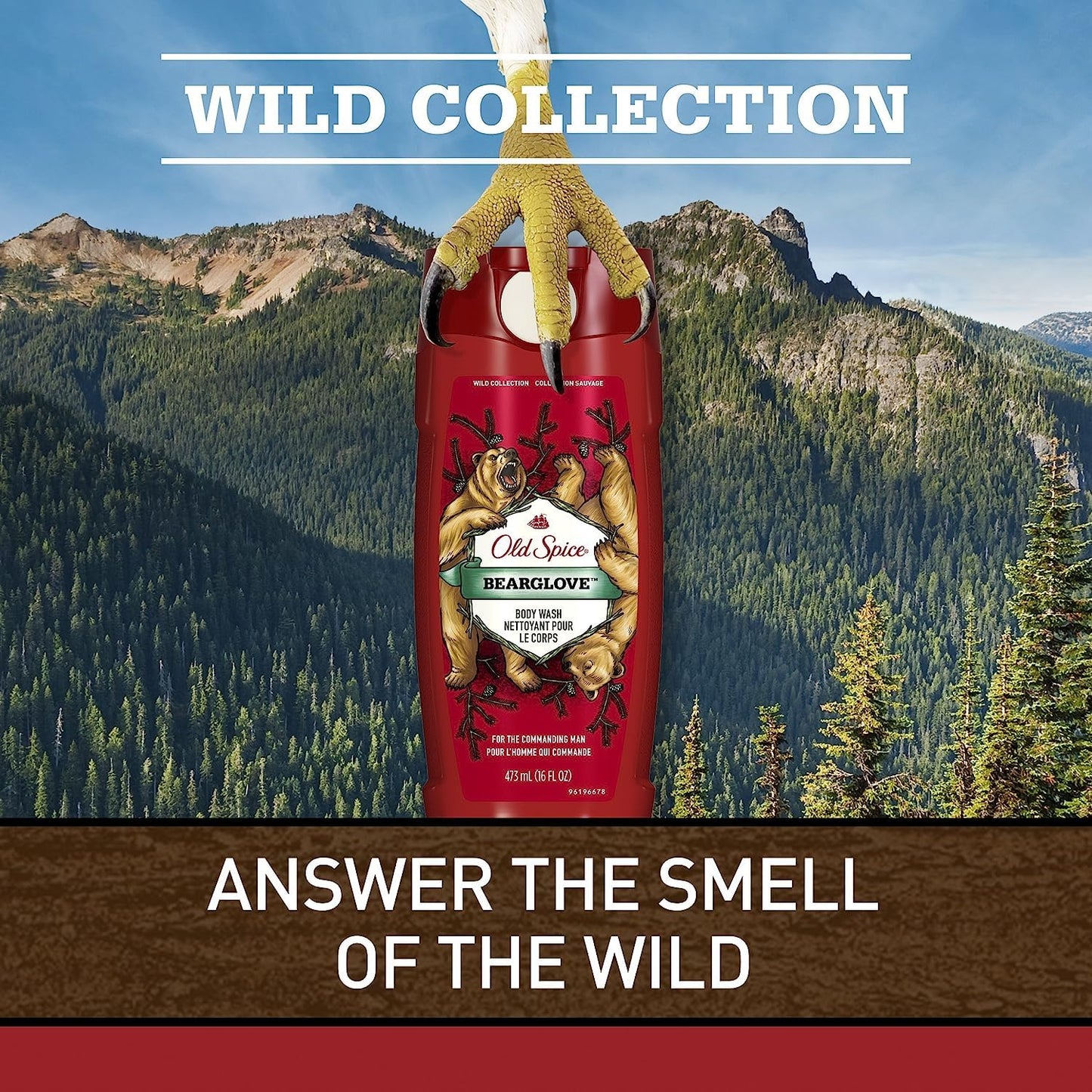 Old Spice Wild Bearglove Scent Body Wash for Men, Red 16 Oz, Packaging may vary Red-FemmiqueWomen