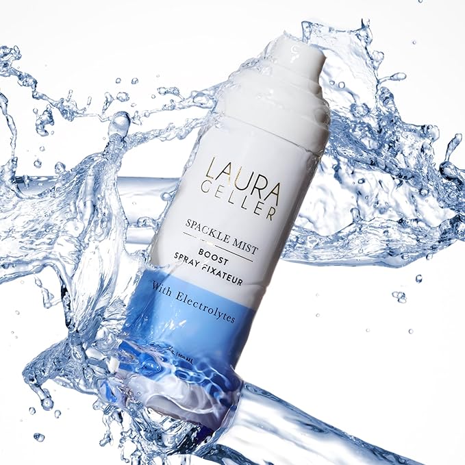 LAURA GELLER NEW YORK Spackle Mist Boost Setting Spray with Electrolytes - Long-Lasting Makeup Spray with Blue Light Protection - Dewy Skin Makeup Setting Spray-FemmiqueWomen