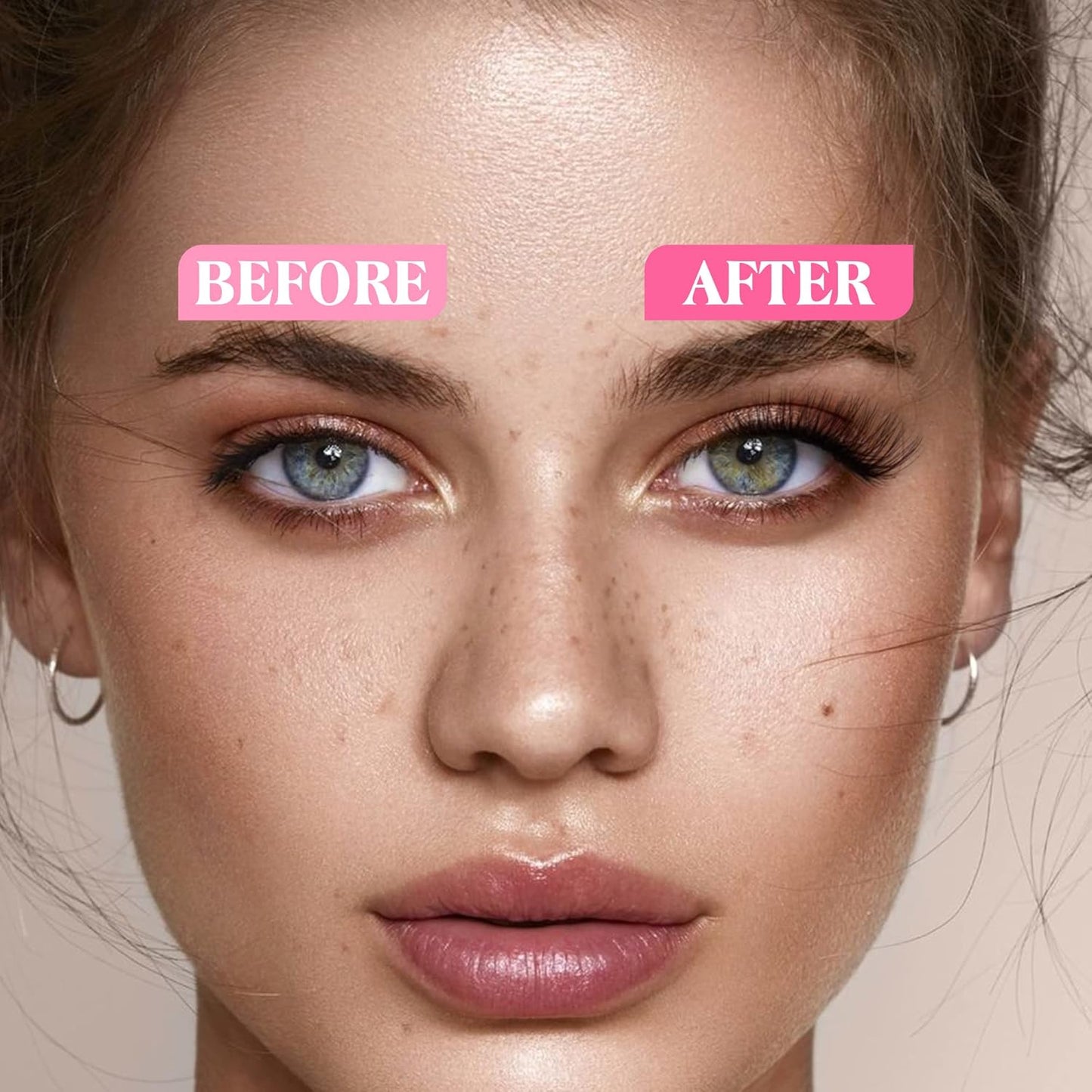 JIMIRE Half Lashes with Clear Band Cat-Eye Lashes Fluffy Wispy Accent False Eyelashes Natural Look Handmade Soft DIY Cluster Lashes Pack 7 Pairs-FemmiqueWomen