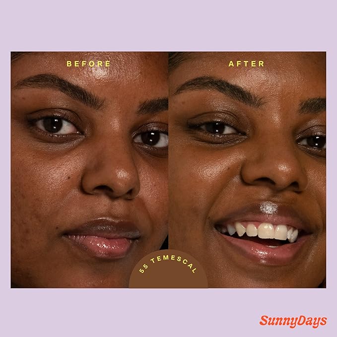 Tower 28 Beauty SunnyDays SPF 30 Tinted Mineral Sunscreen - For Sensitive Skin - 2-in-1 Facial Broad Spectrum UVA/UVB Protection + Foundation – Shade 55 TEMESCAL, 1 Fl Oz-FemmiqueWomen