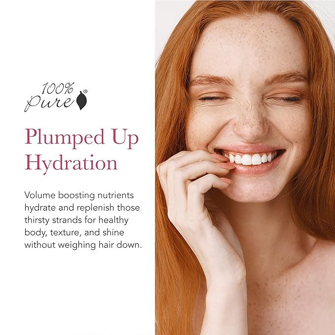 100% PURE Kelp & Mint Volumizing Shampoo Purifying Hydration & Deep Detox - Botanical Body Boost for Dry, Damaged Thinning Hair, Promotes Healthy Growth for Women & Men - Sulfate Free - 8 Fl Oz-FemmiqueWomen