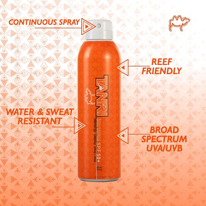 TANRI Primo Explorer Pack; Includes SPF50+ Sunscreen Spray that Goes on Clear, Active Wipes No-Rinse Body Wipes, Moisturizing SPF15 Pear Lip Balm and an Adjustable Fanny Pack (4-Pack Bundle)-FemmiqueWomen