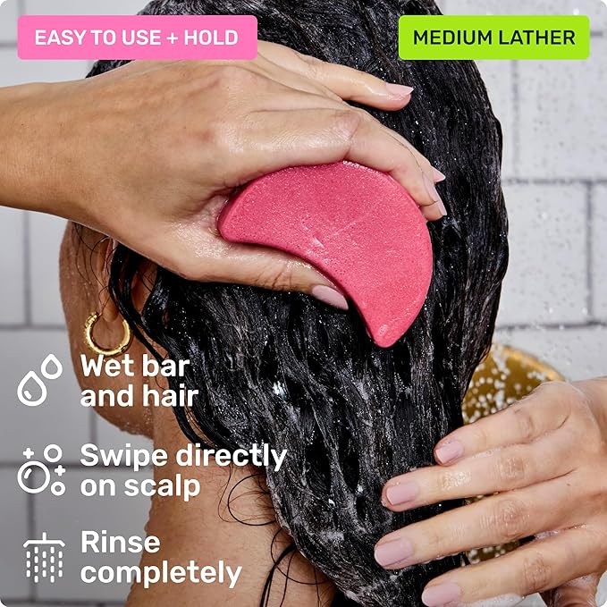 Ethique Everyday Shampoo Bar for soft, shiny hair with Vitamin C - Plastic-Free, Cruelty-Free, Vegan, 3.88 oz - Formerly Pinkalicious-FemmiqueWomen