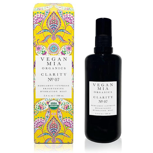 USDA Organic Clarity Balancing Face Mist - Hydrating Rose Water Facial Spray Suitable For All Skin Type Face Moisturizer, Setting Spray for Makeup & Face Primer, 3.4 oz-FemmiqueWomen