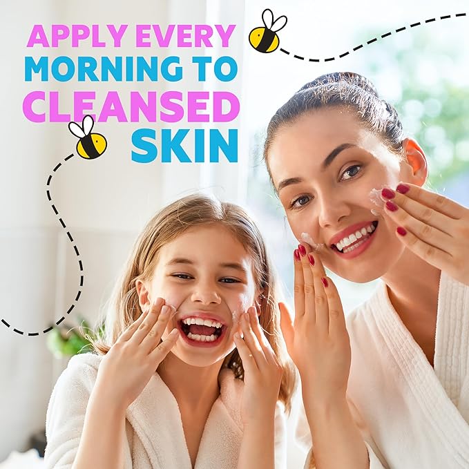 Kid Face Sunscreen Moisturizer with SPF – SPF 30 Mineral Face Sunscreen – Lightweight, Non-Greasy, Reef-Safe with Zinc Oxide & Niacinamide – Broad-Spectrum UV Protection – Daily Moisturizer for Kids-FemmiqueWomen