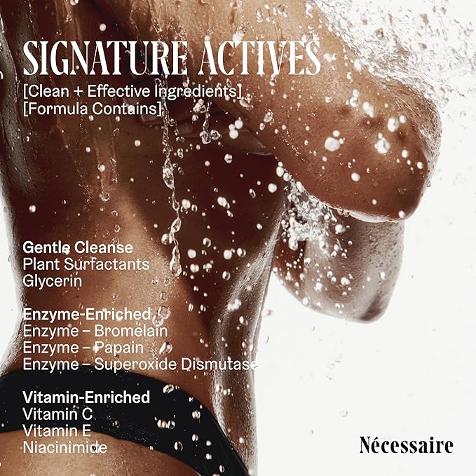 Nécessaire The Body Wash Olibanum. Natural Body Wash for Women + Men. Radiance Cleanse. Multi-Enzyme Gel Cleanser for Dull Skin. Notes of Vanilla, Fig Leaf, and Cassis Buds. 8.4 Fl Oz.-FemmiqueWomen