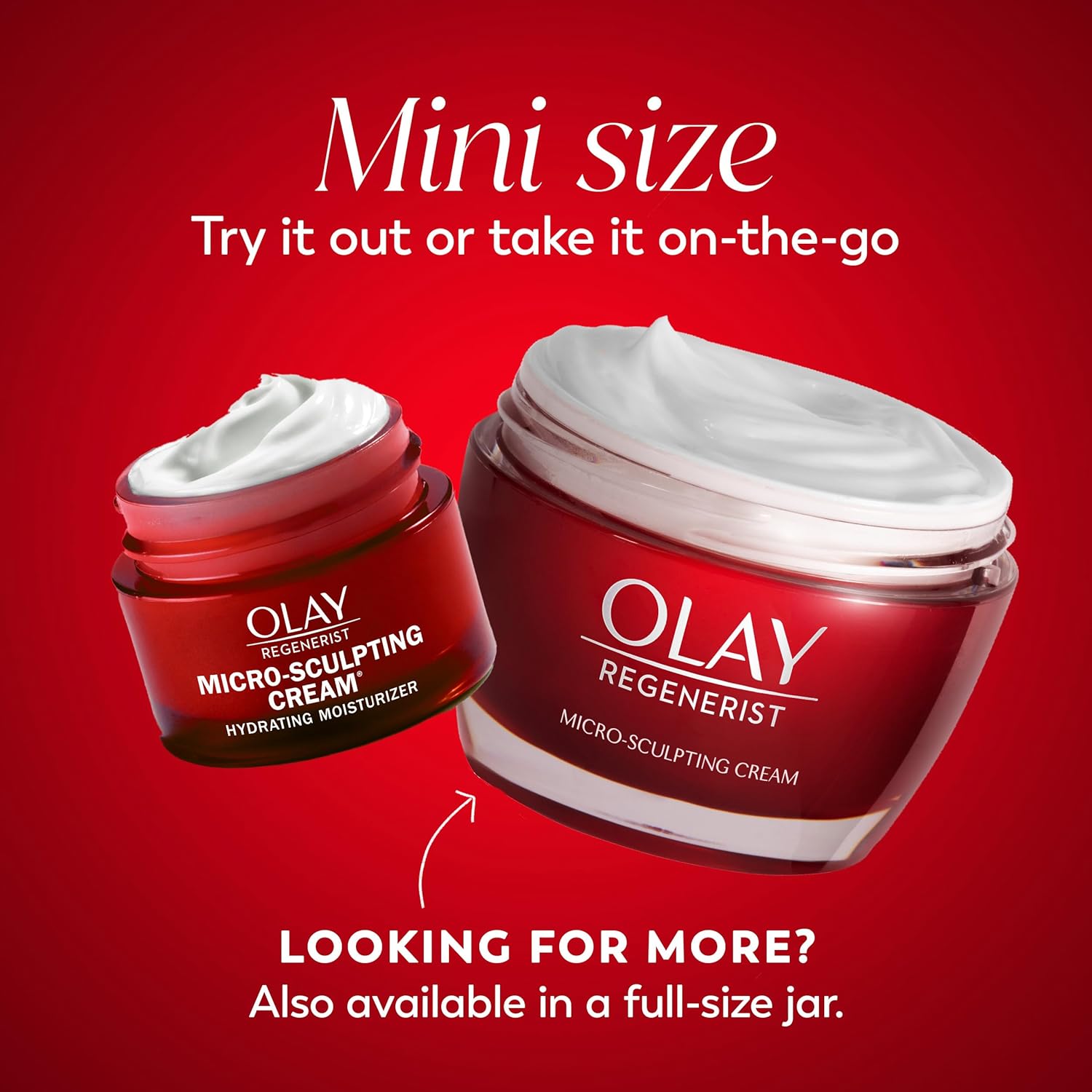Olay Face Moisturizer, Regenerist Micro-Sculpting Cream for Women, Trial Size - Instant Hydration, Anti-Aging, Anti-Wrinkle, Firming Skin Care - Hyaluronic Acid, Niacinamide, Amino Peptides, 0.5 Oz-FemmiqueWomen