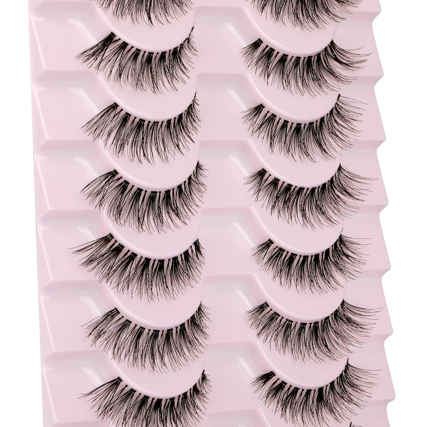 JIMIRE False Eyelashes Cat-Eye Lashes Natural Look Demi-Wispies Faux Mink Lashes Classic Crossed Fake Eyelashes Natural Look (120)-FemmiqueWomen