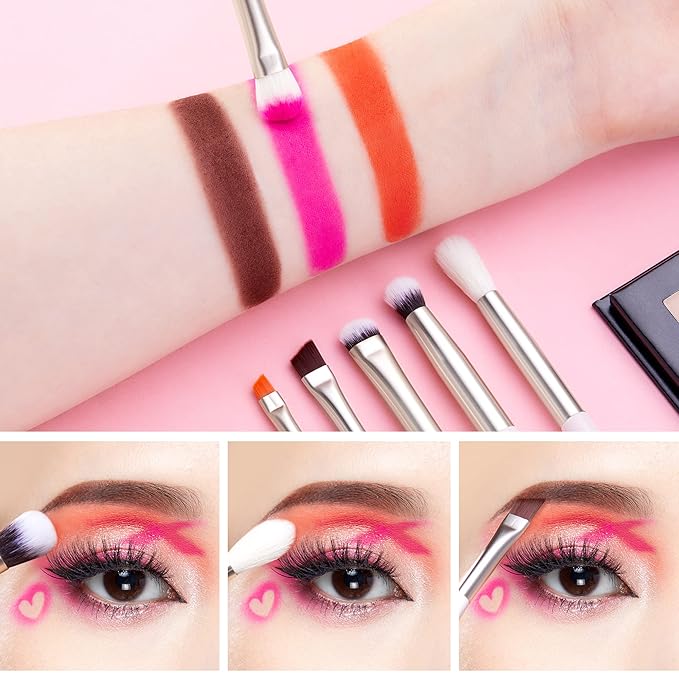 Jessup Eyeshadow Brushes 15pcs, Natural Eye Brush Set for Eyeshadow Blending Concealer Eyebrow Eyeliner, Blushing Bride T294-FemmiqueWomen