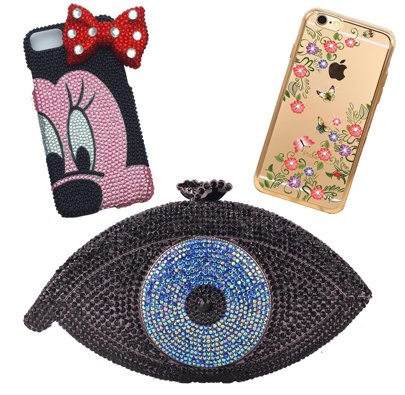 1000 Pieces SS20 5mm Flatback Rhinestones Clear Glass Round Gems Crystals for Nail Art DIY Crafts Clothes Shoes Bags (Grape Purple)-FemmiqueWomen