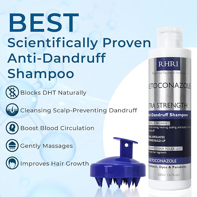 Anti Dandruff Shampoo for Men & Women | Extra Strength Medicated Shampoo with 2% Salicylic Acid and Tea Tree Oil for Itchy, Dry Scalp, Flakes and Build-Up | Sulfate Free 200ml-FemmiqueWomen