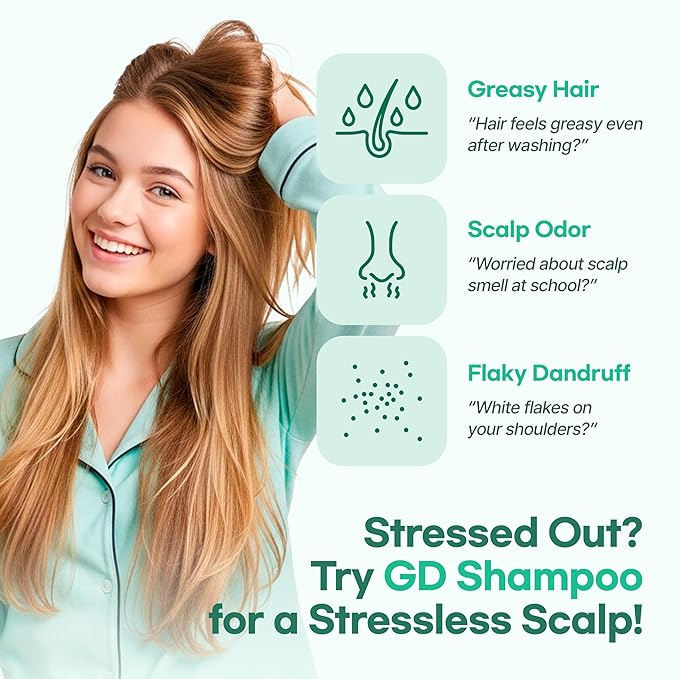 TS GD Shampoo for Teens | Korean Anti-Dandruff Shampoo for Oily & Itchy Scalp | Fruity Allergy-Free Scent | Sulfate-Free Gentle Hair Care (14.1 Oz)-FemmiqueWomen