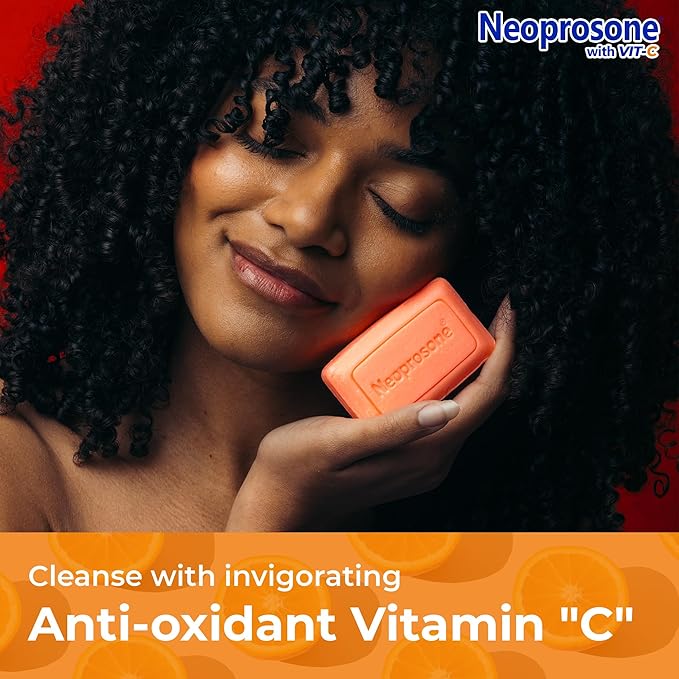 Neoprosone Skin Brightening Soap, 2.82 oz / 80 g, Hyperpigmentation Soap, Cleansing Bar, Fade Dark Spots on Knees, Elbows, Face, Private Areas, with Vitamin C and Castor Oil-FemmiqueWomen
