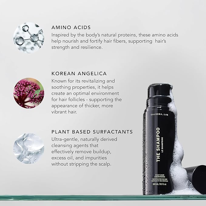 Caldera + Lab The Shampoo | Men’s Shampoo for Healthy Hair, Sulfate-Free Daily Cleanser, Dermatologically Tested - All Hair Types-FemmiqueWomen